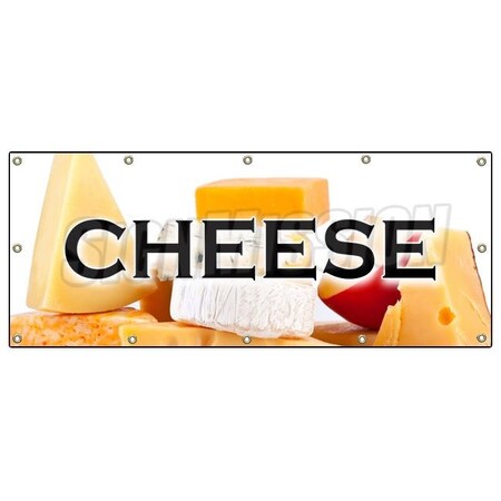 Signmission CHEESE BANNER SIGN dairy milk american swiss grilled calcium provolone B-120 Cheese
